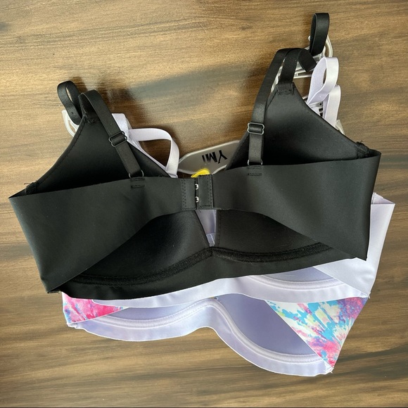 New bundle of 3 YMI tie dye purple and black everyday bras size 36C - Picture 4 of 5